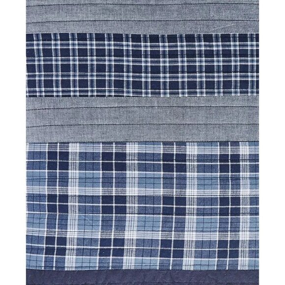 Nautica Adelson Cotton Woven Reversible Quilt King Navy MSRP $350 - Picture 3 of 5